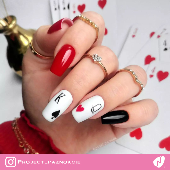 Playing Cards Nail Art